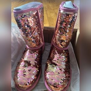 UGGs Sparkly Pink Sequin Boots